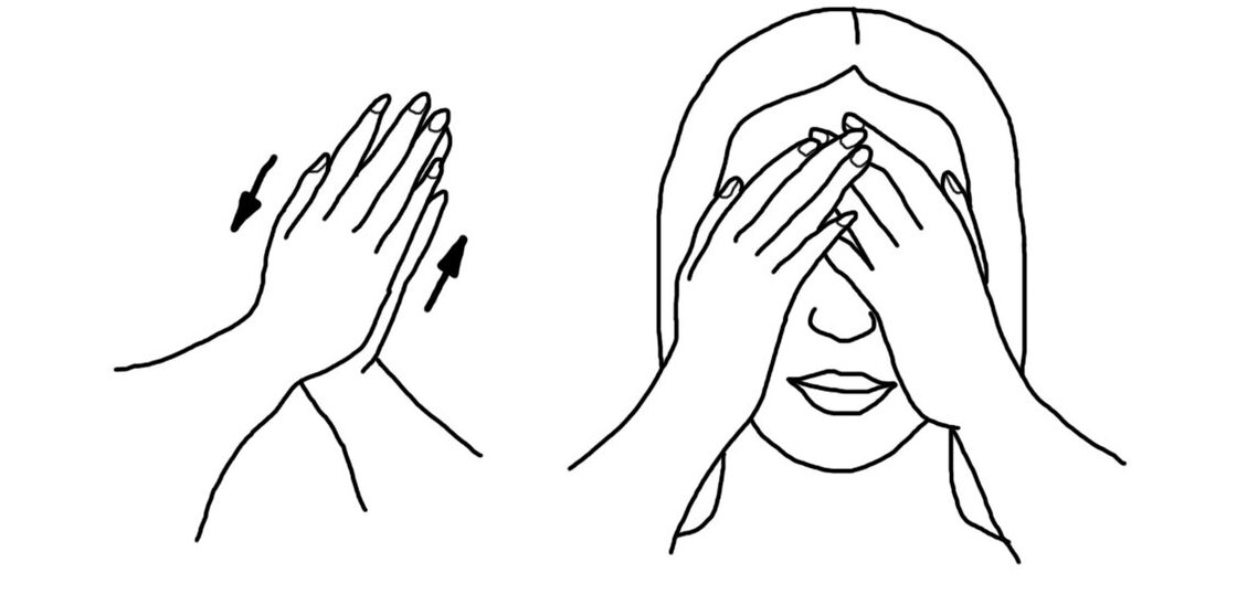 Le palming est un exercice populaire pour détendre les muscles des yeux.